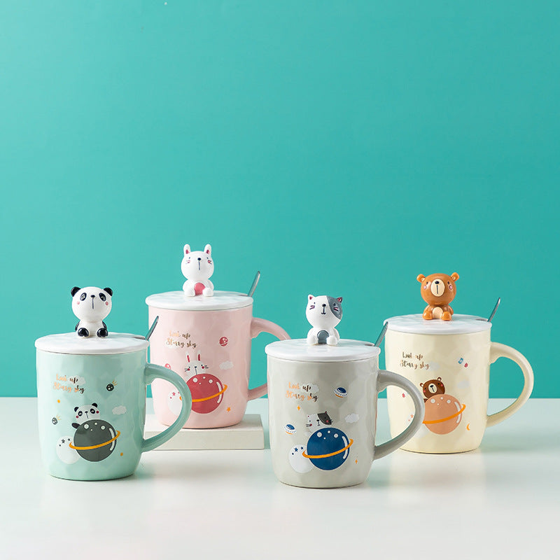 Animal Cartoon Creative Stereoscopic Ceramic Mug - Multiple Styles