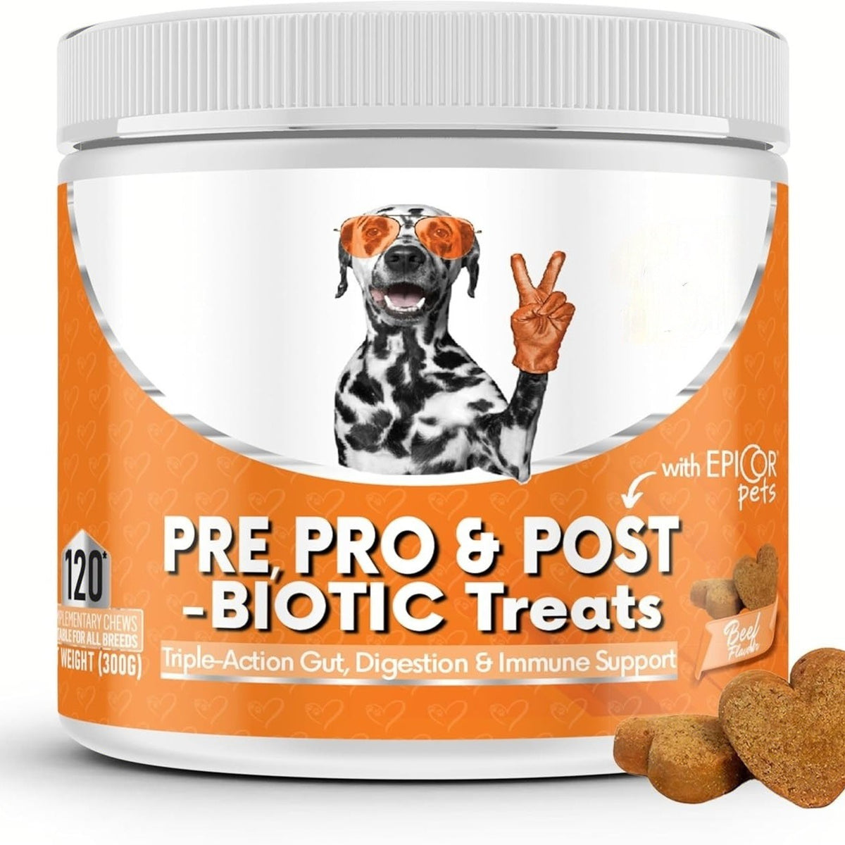 Dog Prebiotics Digestive Snacks - 120 Tablets