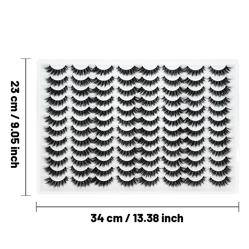 3D False Eyelashes - Multi-layered Realistic Soft Black Lashes