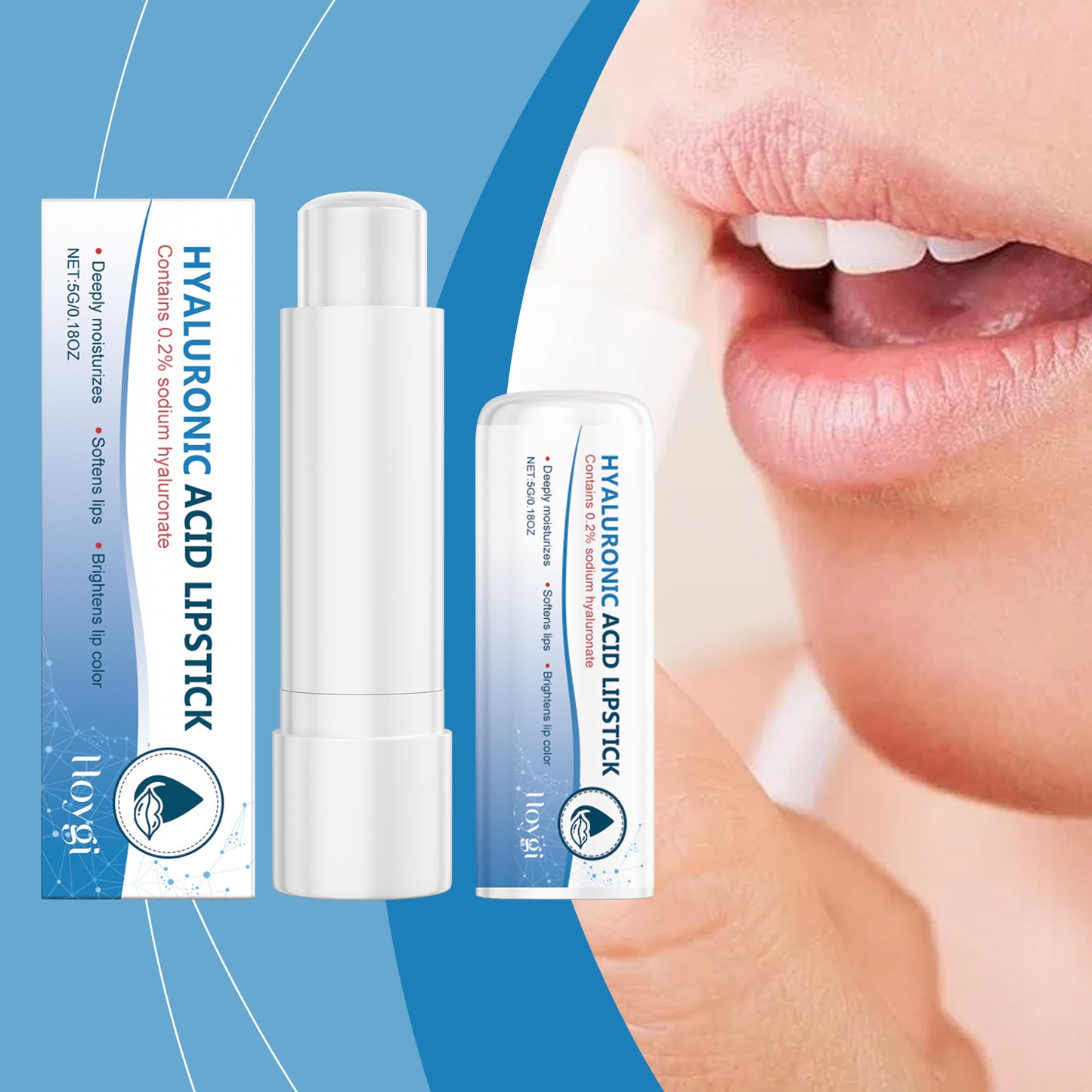 Hyaluronic Acid Lip Balm - Hydrating & Moisturizing Repair Treatment