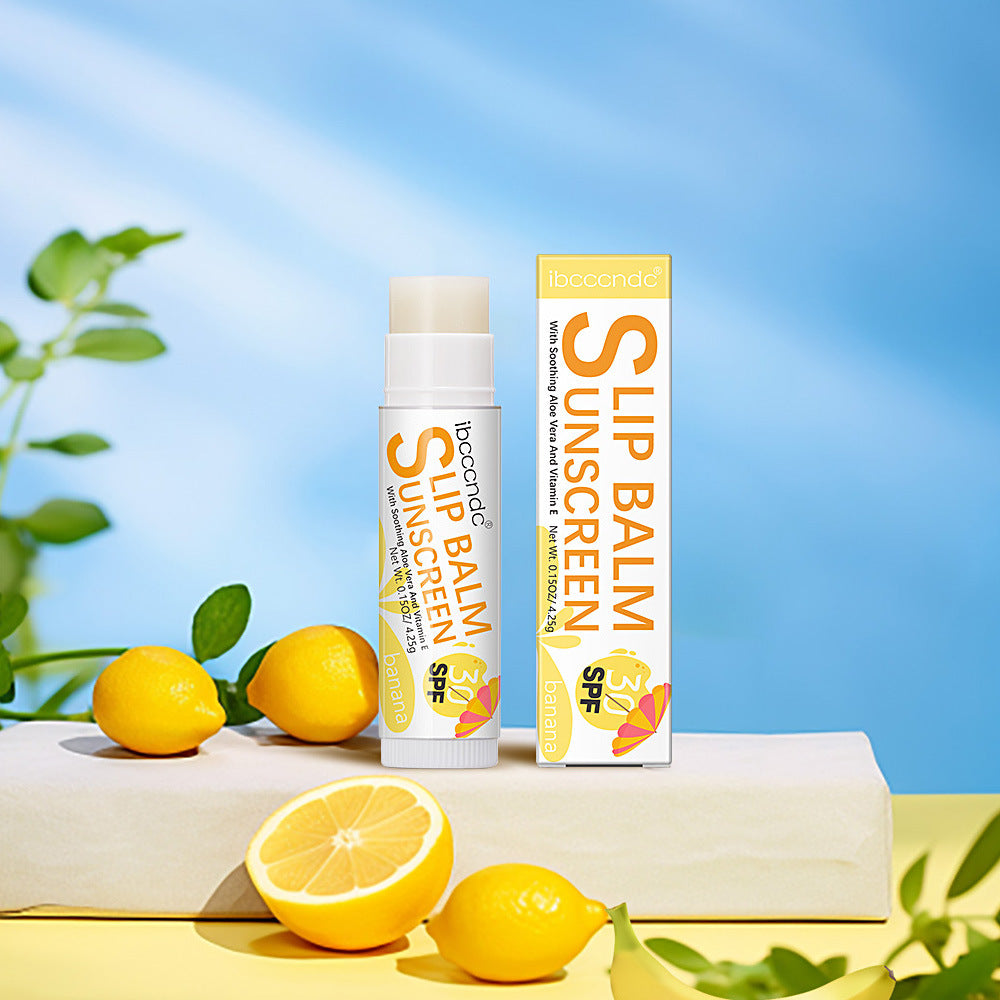 Moisturizing Lip Balm Set - Water, Coconut, Banana Flavors, Hydrating Lip Care