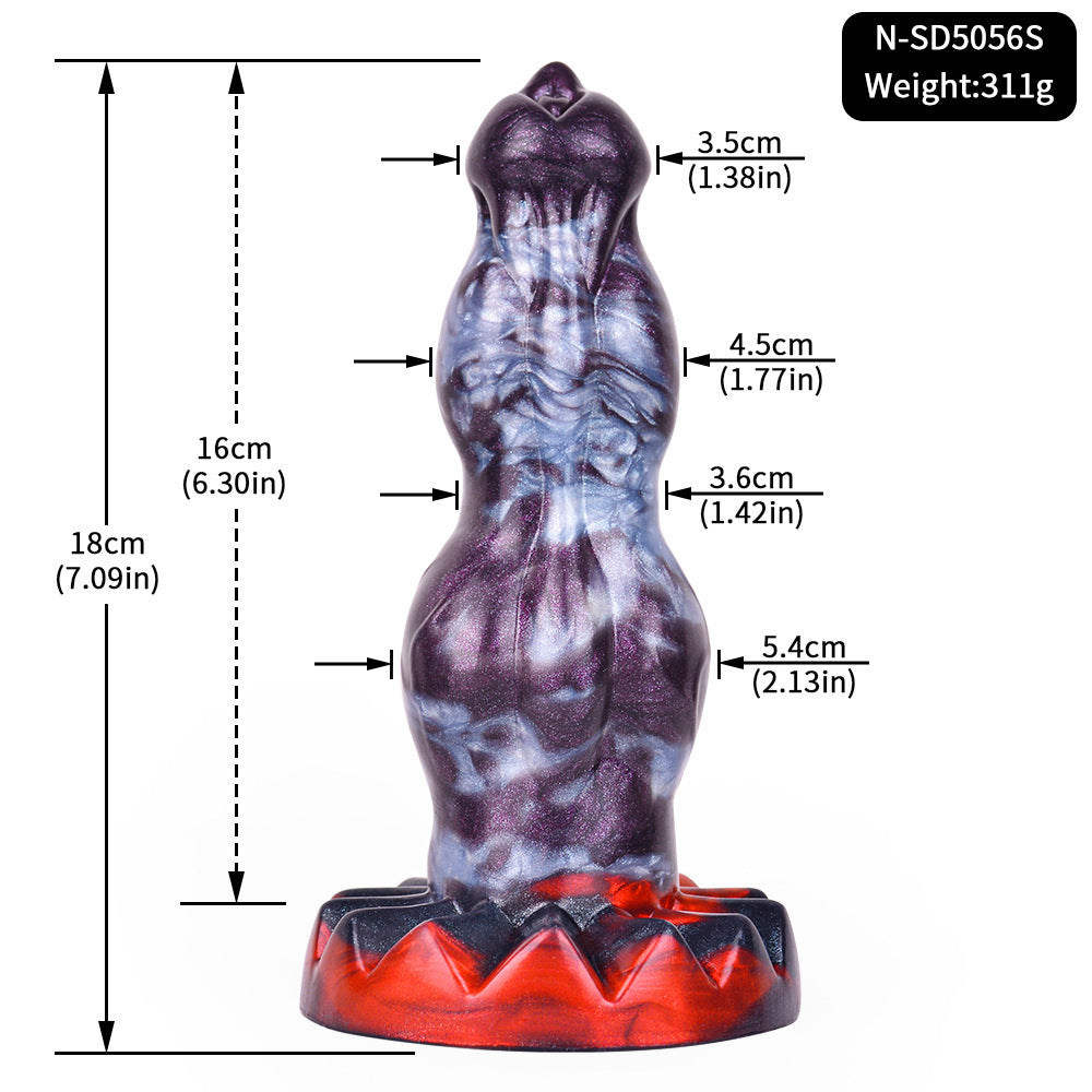 Private Enema Supplies Silicone Kit with Dragon Pattern - Adult Wellness