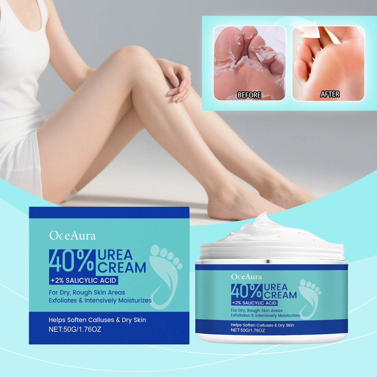 Urea Foot Cream with Arginine & Salicylic Acid - 50g