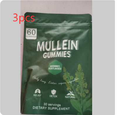 True Lungs Mullein Gummies - Herbal Respiratory Support, 60 Gummies