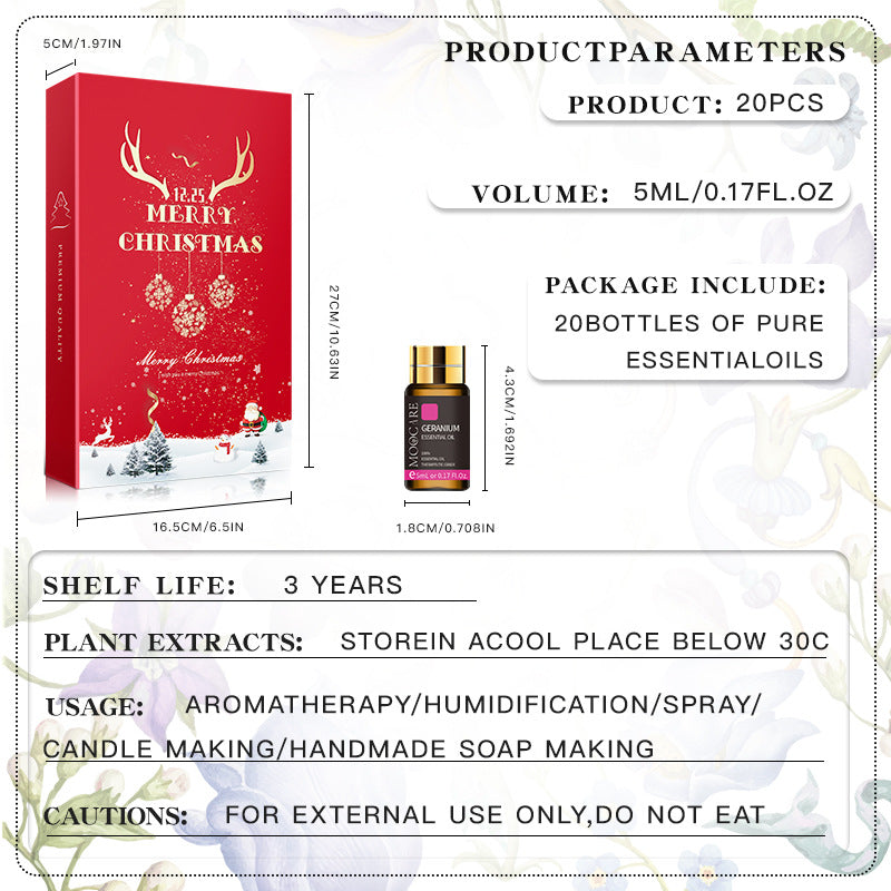 20 PCs Aromatherapy Essential Oil Set for Relaxation and Skin Care