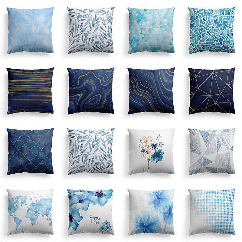 Minimalist Marble Texture Pillowcase for Living Room & Bedroom - 45x45 cm