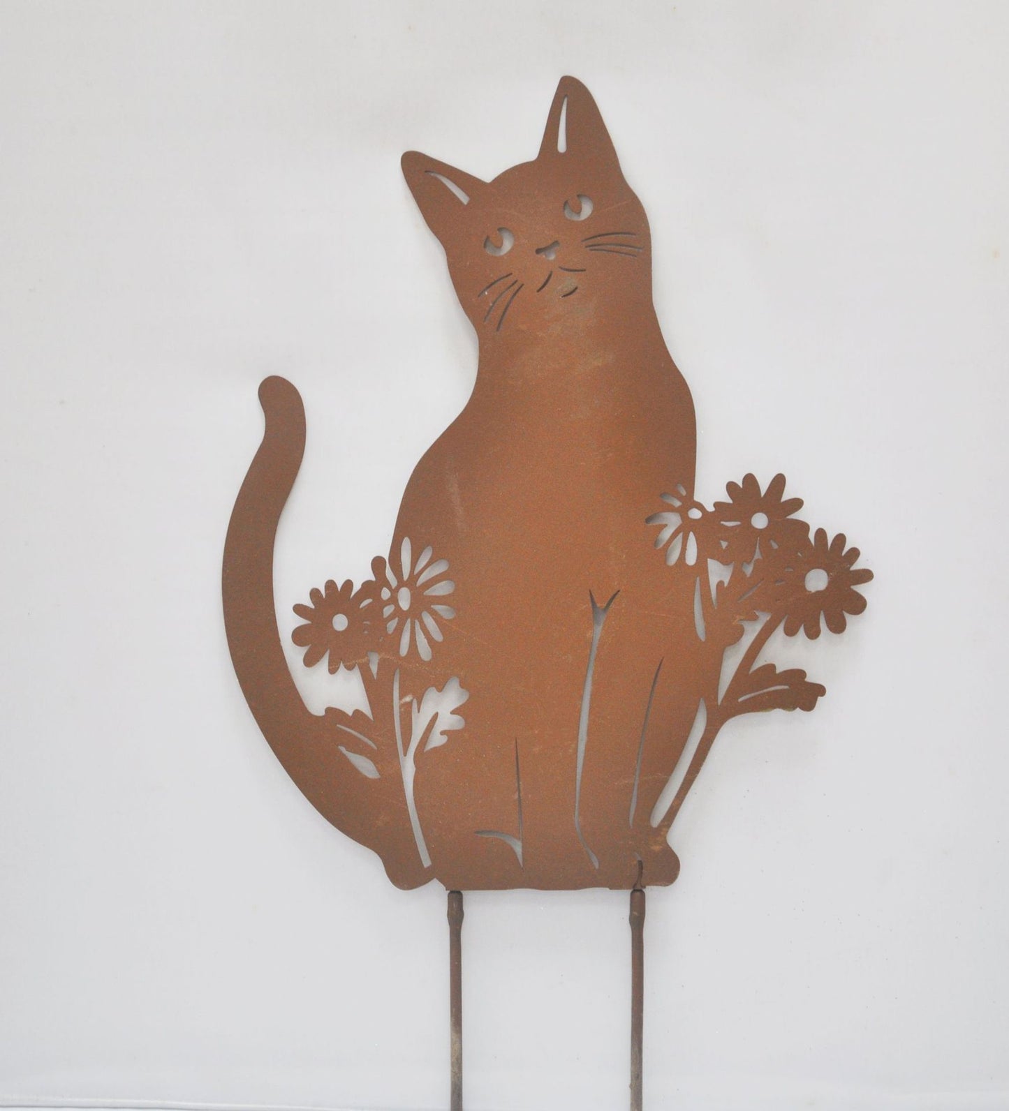 European-Style Pastoral Iron Kitten Flower Holder Garden Wall Decor