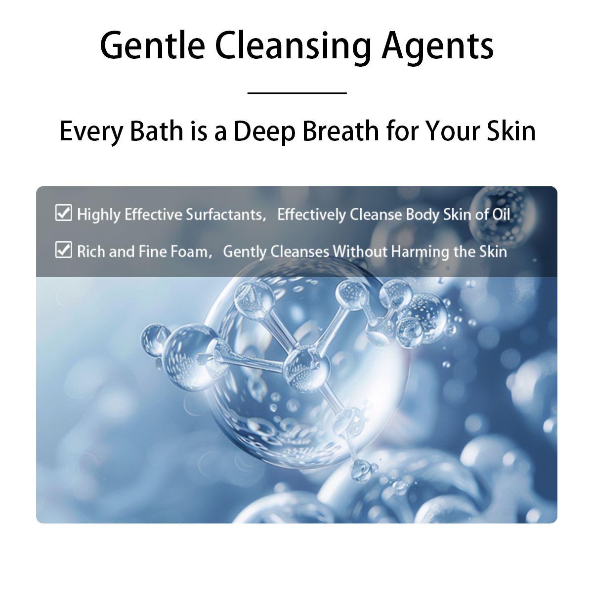 Hydrating Cream Bubble Bath & Shower Mousse with Hyaluronic Acid