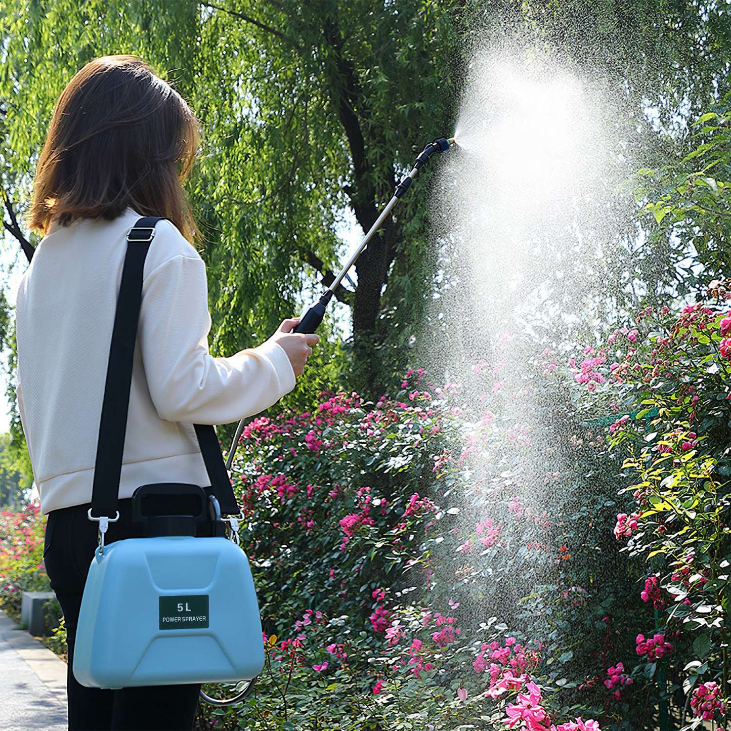 Electric Garden Sprayer 5L Rechargeable Handheld Watering & Disinfection Tool