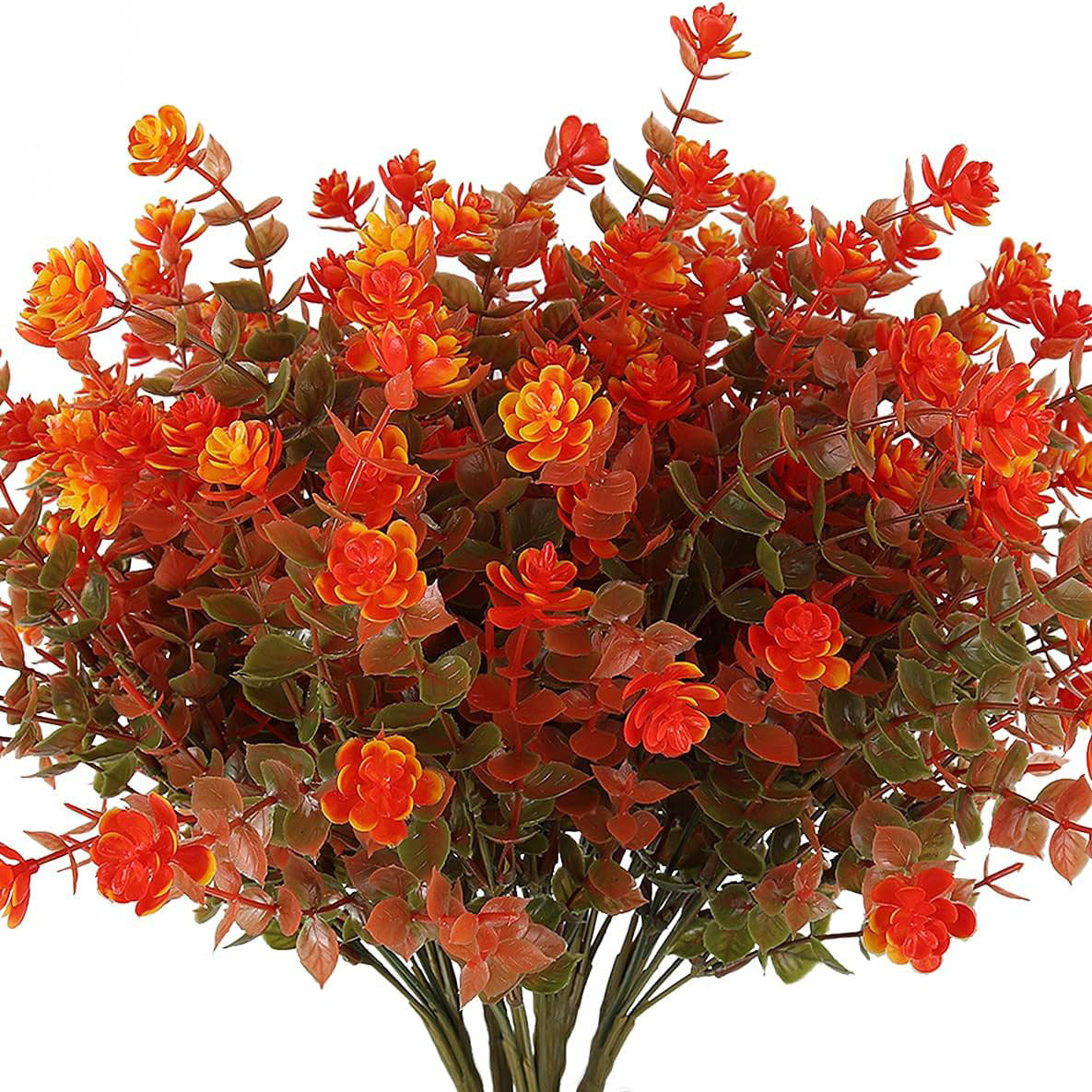 Autumn Artificial Flowers for Home Garden Outdoor Decor - Fake Faux Floral Arrangements