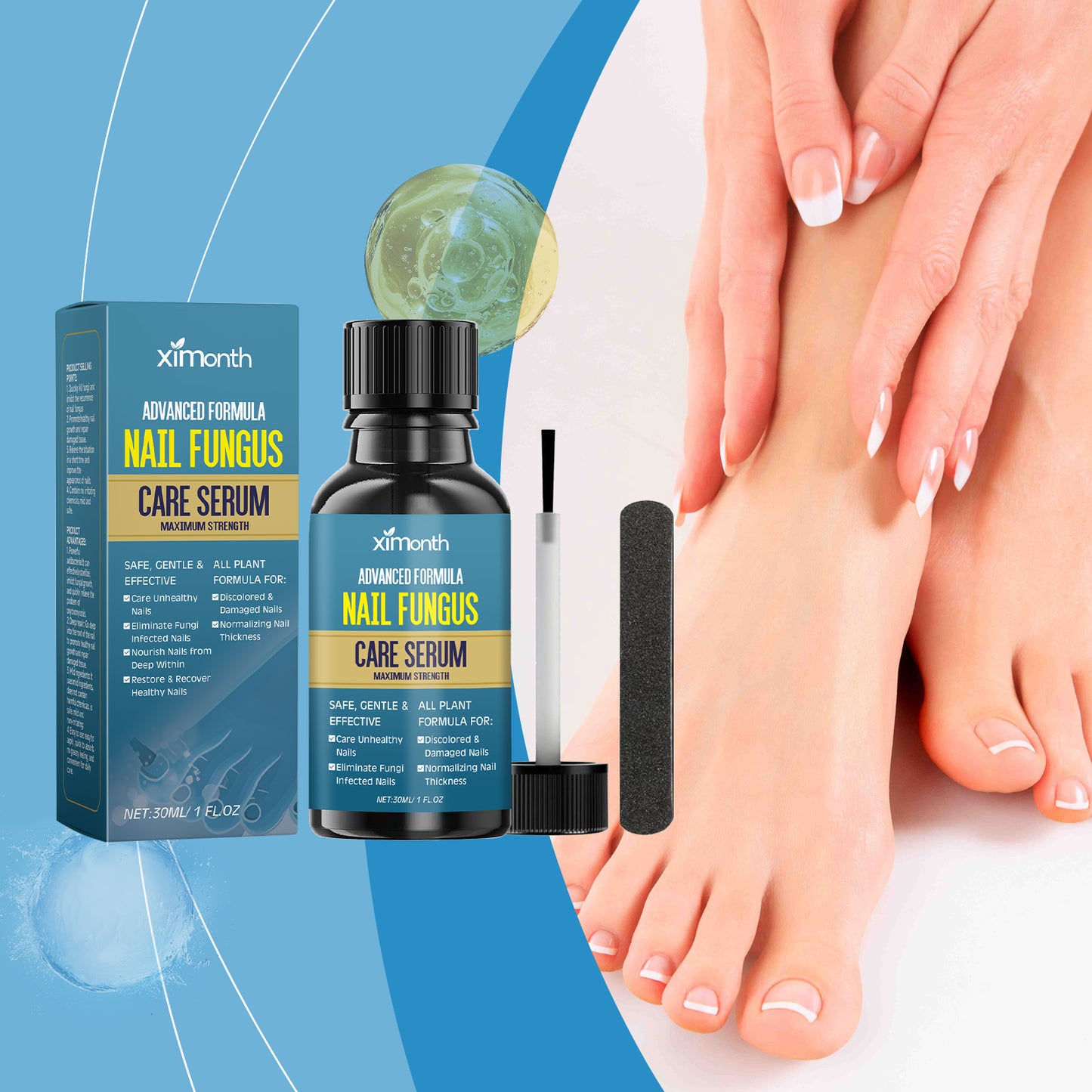Nail Repair Solution with Essential Oils for Damaged & Fungal Nail Care