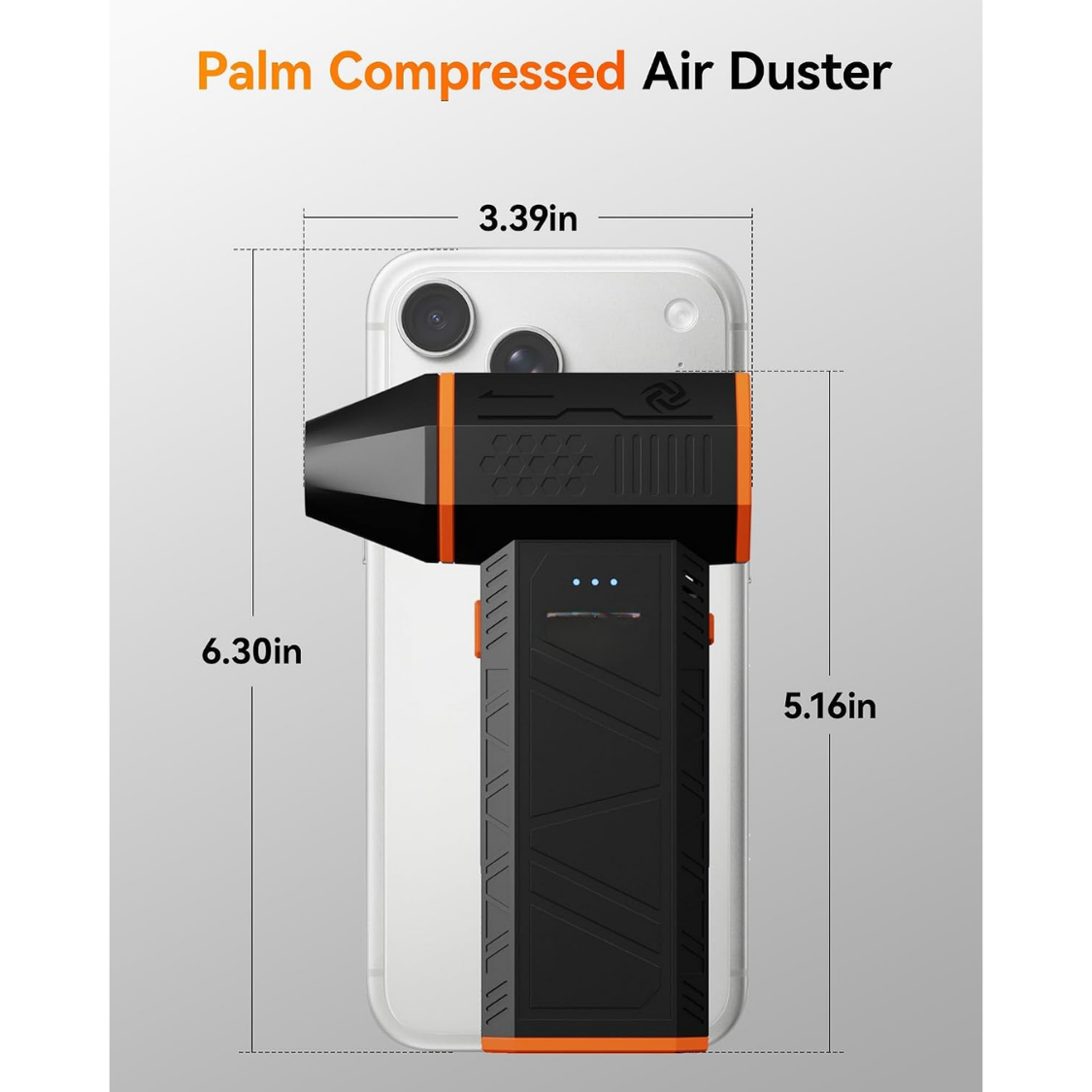 Mini Compressed Air Duster 110,000 RPM, 3-Gear Adjustable, Fast Charging for Electronics & Home