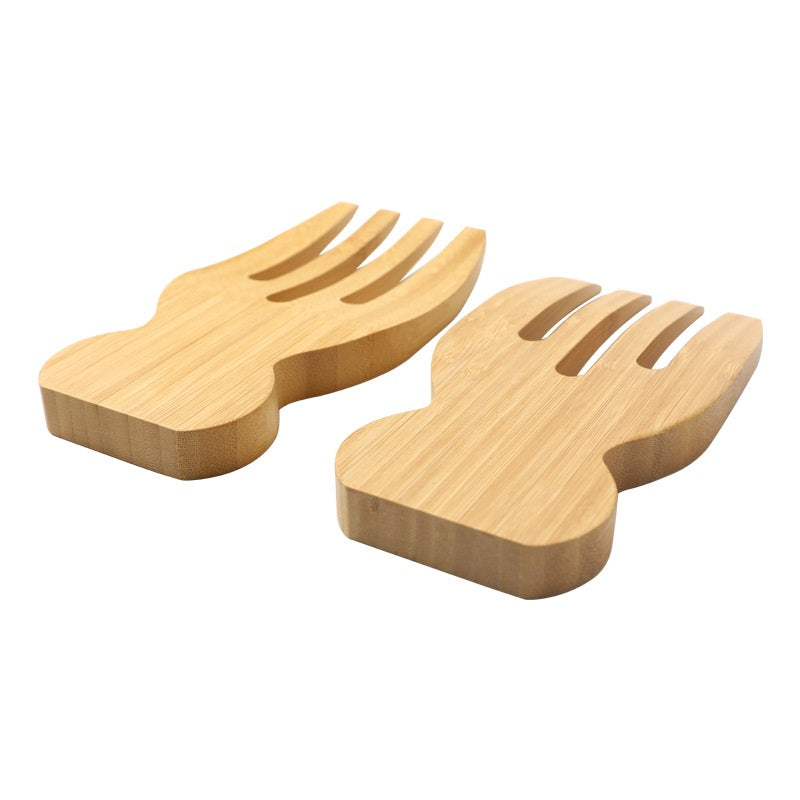 Minimalist Bamboo Salad Mixer Tool for Kitchen, 1 Piece