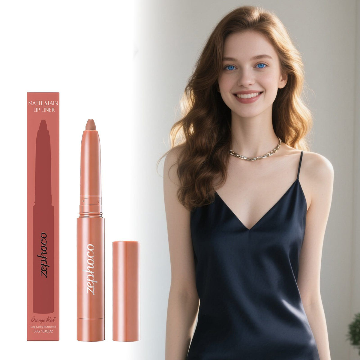 Lip Liner Pencil, Orange Red, 0.7g