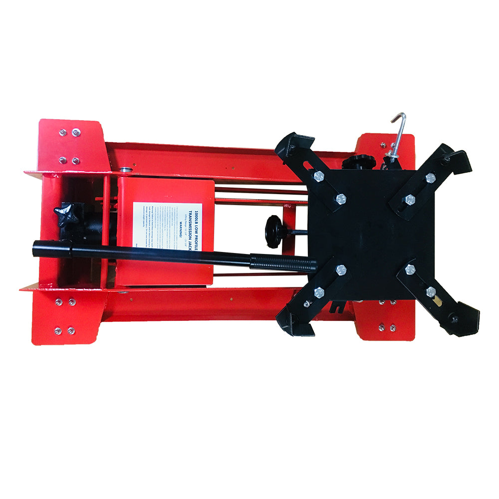 Hydraulic Transmission Jack 0.5 Ton Low Profile Steel Heavy Duty Tool - Red