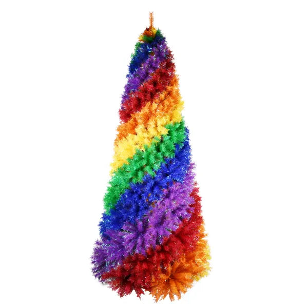 6ft Colorful Rainbow Spiral Christmas Tree - 1248 Branch Tips