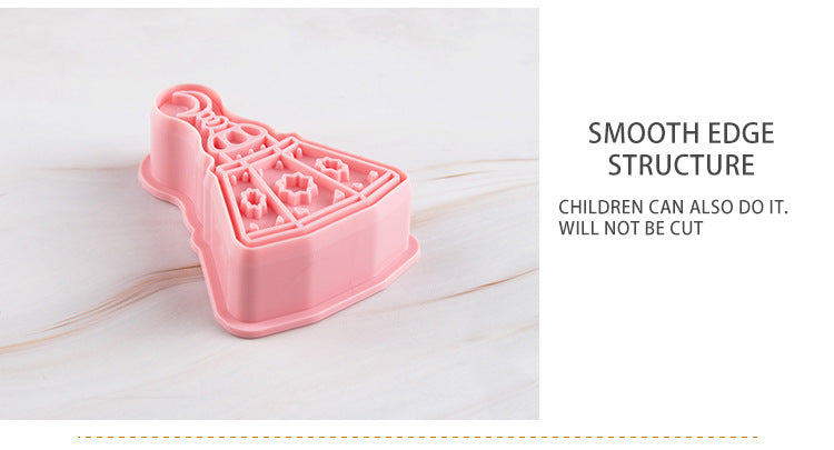 8-Piece Cookie Mold Set for Baking and Cake Decorating - Plastic Irregular Shapes