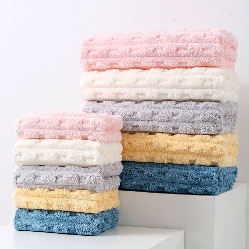 Oversized Face Towel Coral Velvet Thickened & Soft Home Textiles