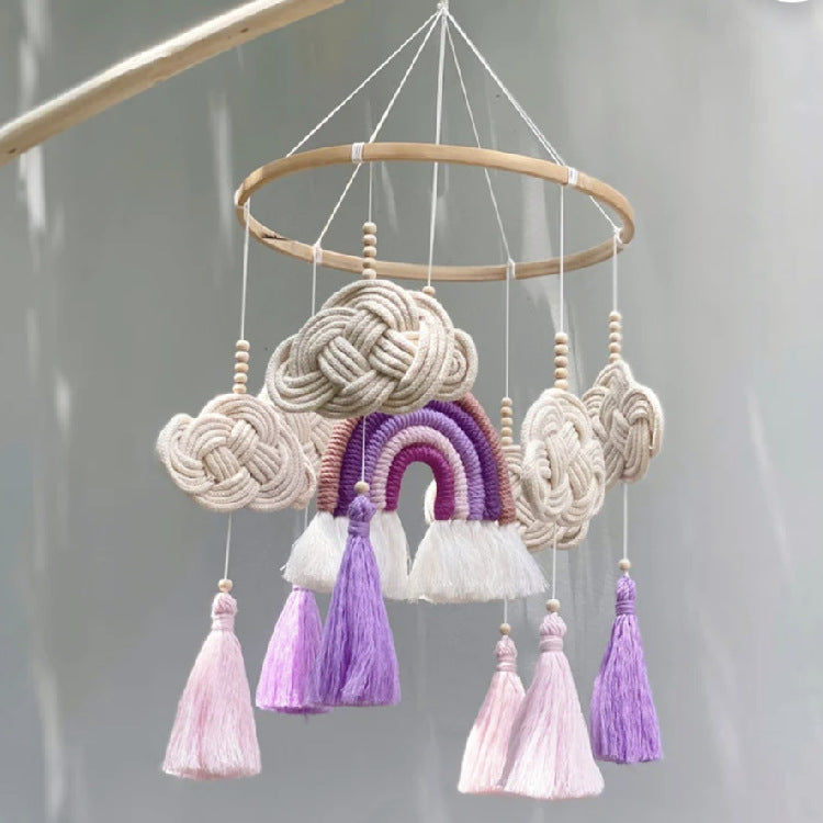 Nordic Style Baby Room Handwoven Pendant Light - Cotton Hanging Lamp