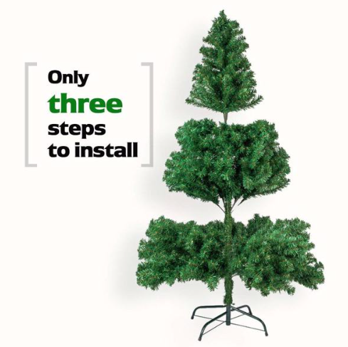 5.5ft Green PVC Christmas Tree with 850 Branches