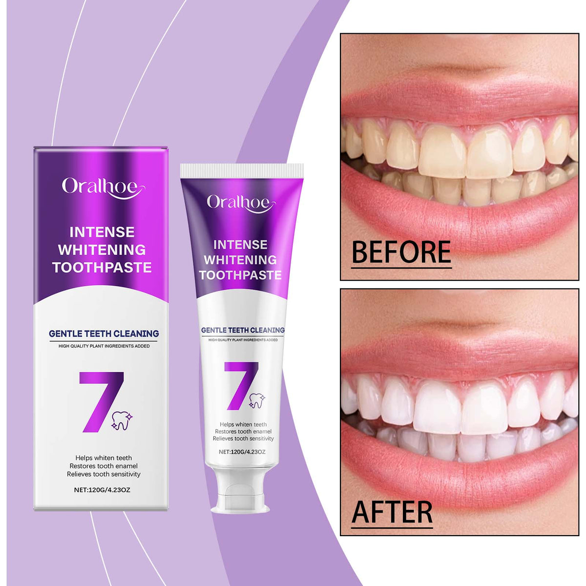Whitening Toothpaste with Stain Removal - 120g