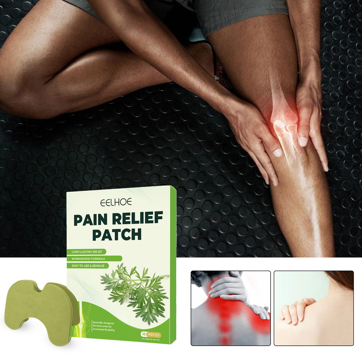 Green Mugwort Knee Patches (10 Pack)