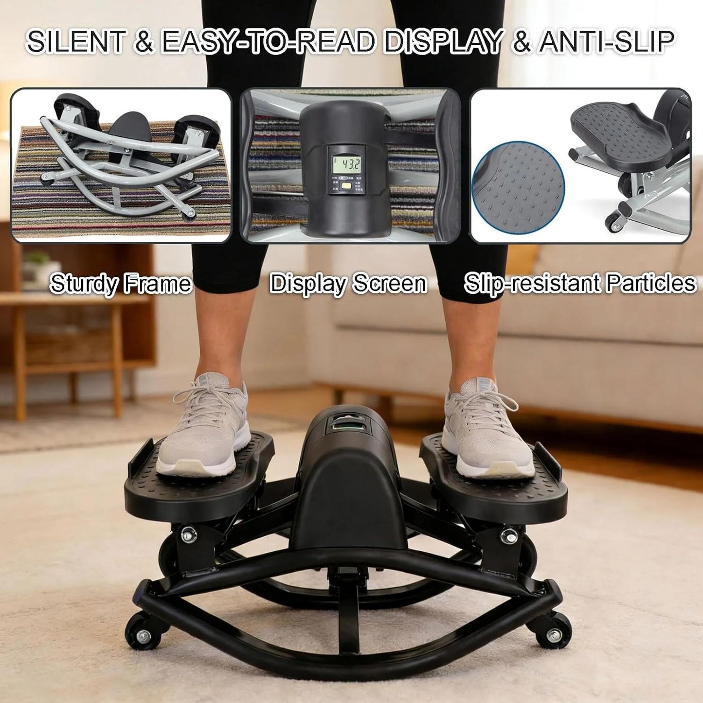 Mini Stepper - Compact Anti-Slip Indoor & Outdoor Fitness Equipment