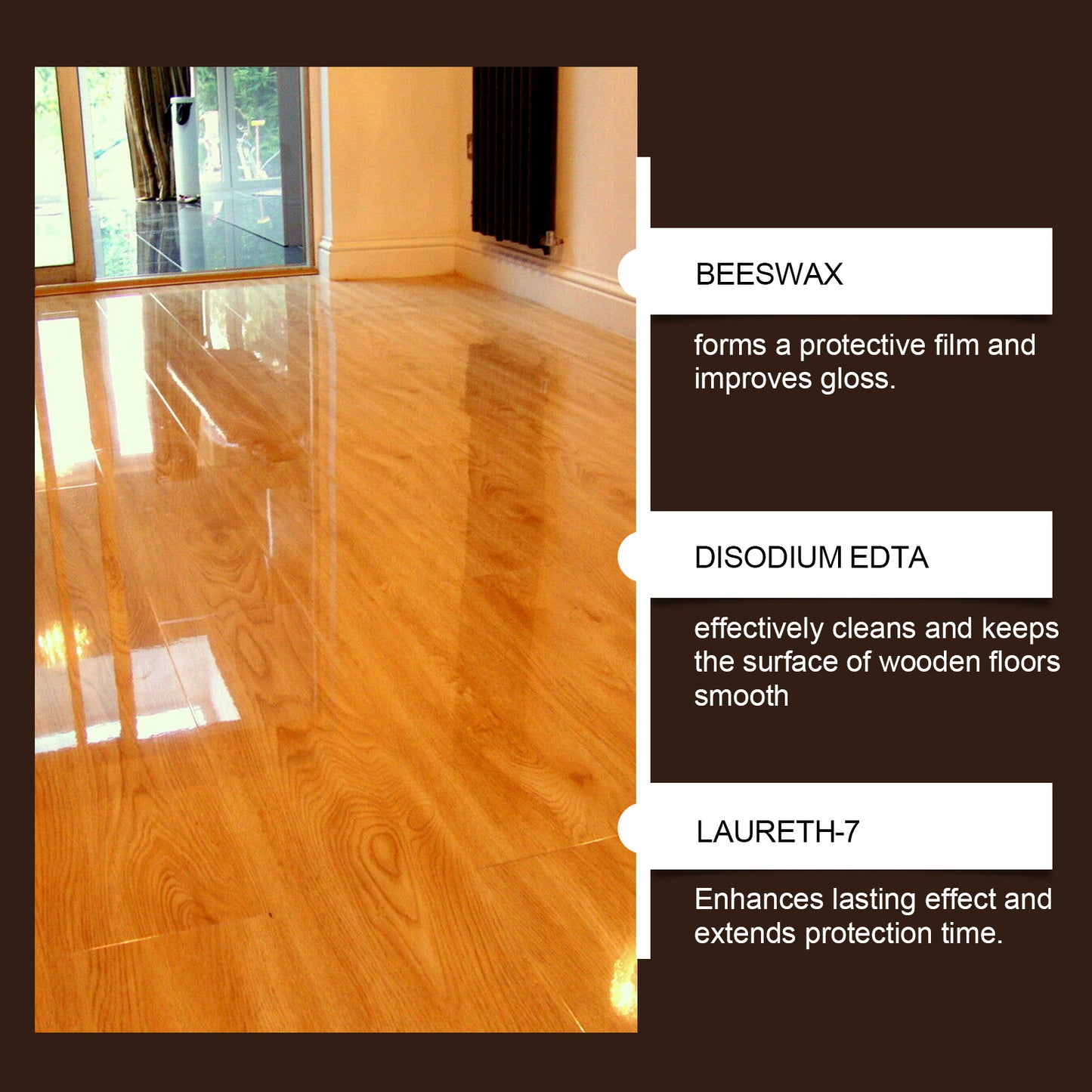 Wood Floor Care Wax - Polishing, Brightening & Maintenance for Hardwood Floors 100g