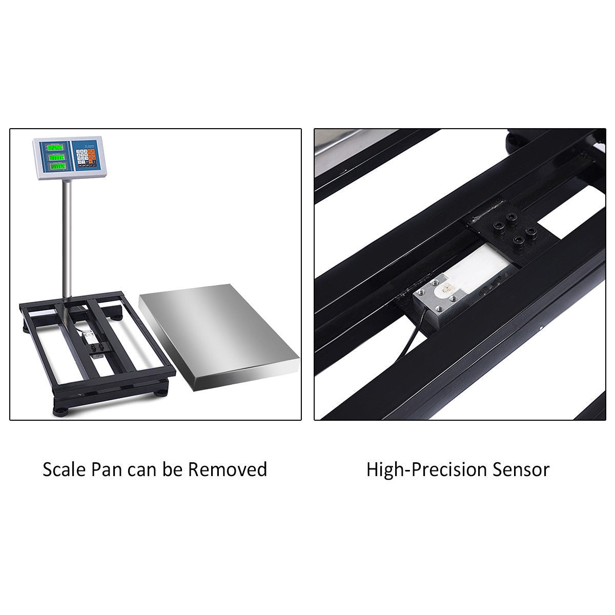 660 Lbs Digital Floor Platform Scale - Stainless Steel