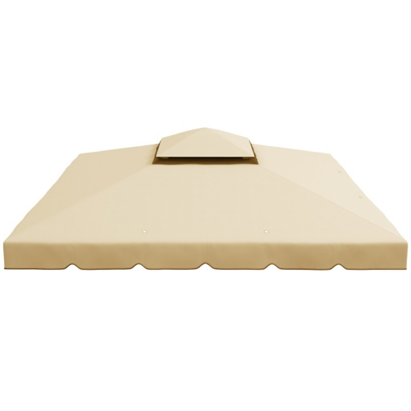 Gazebo Canopy Replacement Roof for 9.7' x 9.7' Gazebos Beige Polyester