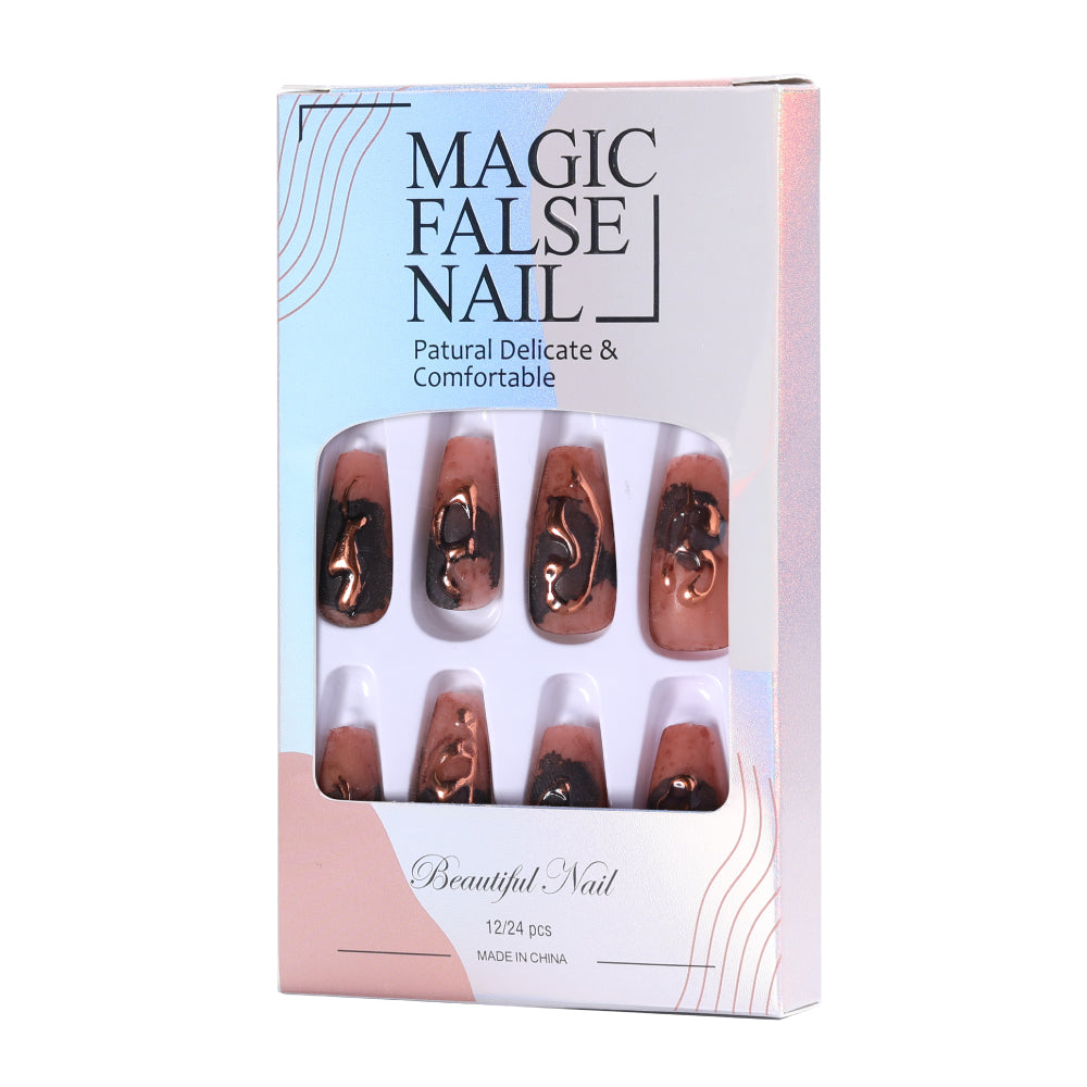 Nail Patches with Jelly Glue - 24 Pieces