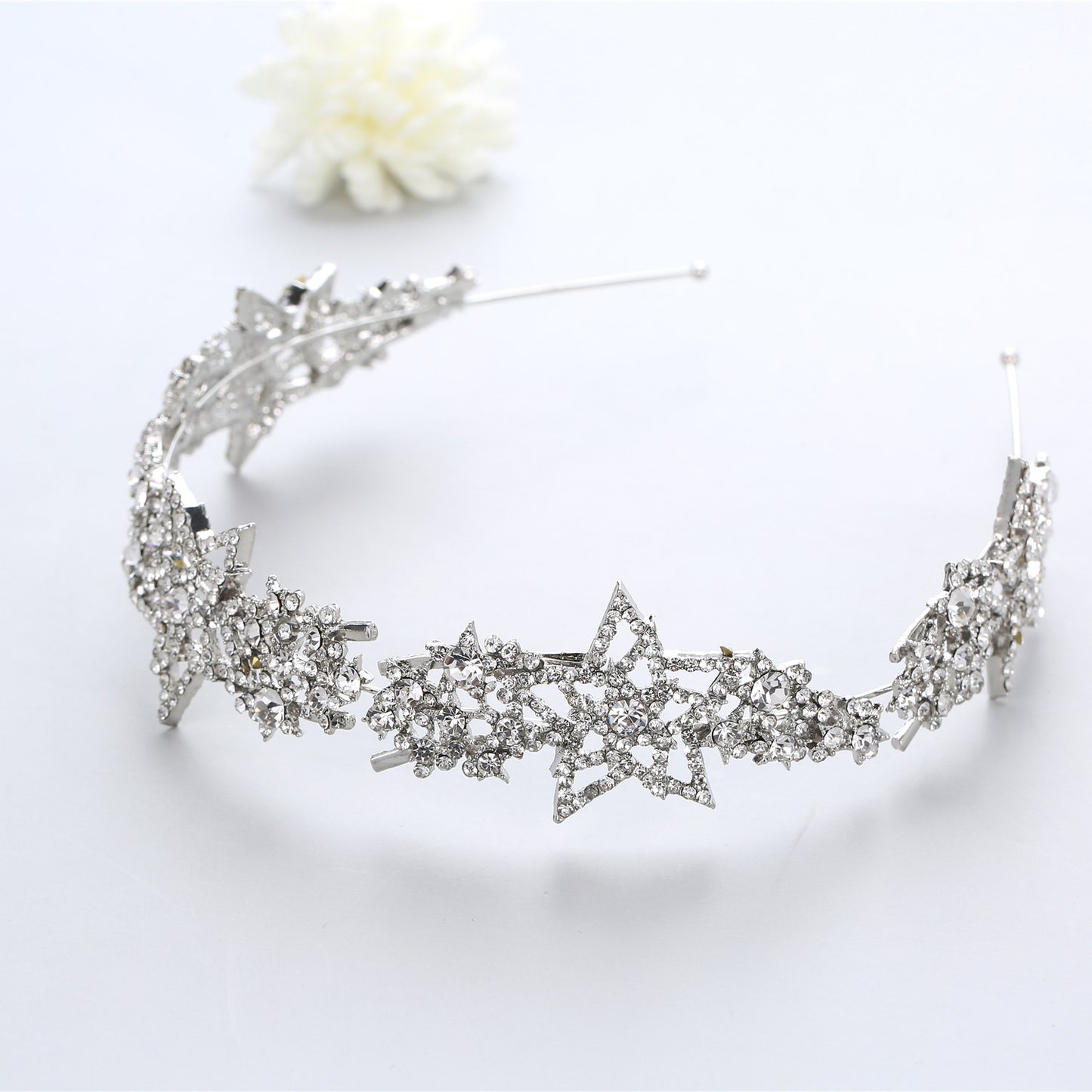 Wedding Hair Accessory Star Alloy Headband for Bridal Hair Jewelry Silver