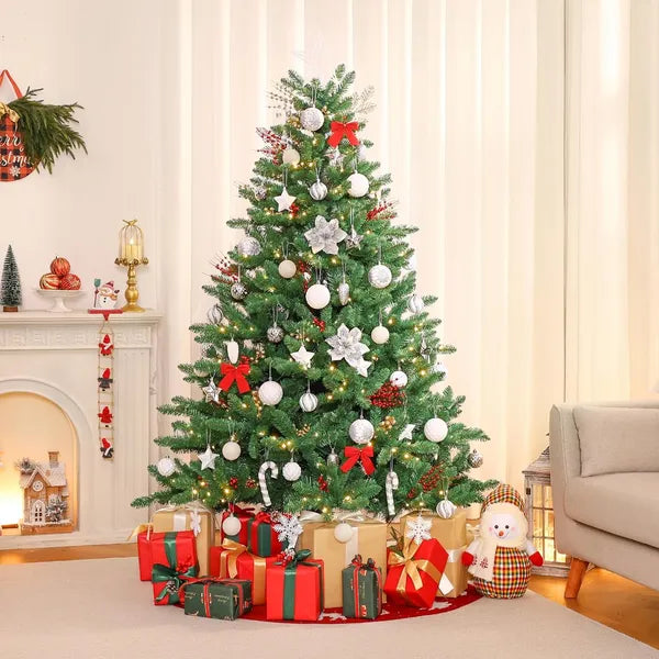 128pcs Christmas Ornament Balls Set - Shatterproof Baubles & Tree Topper