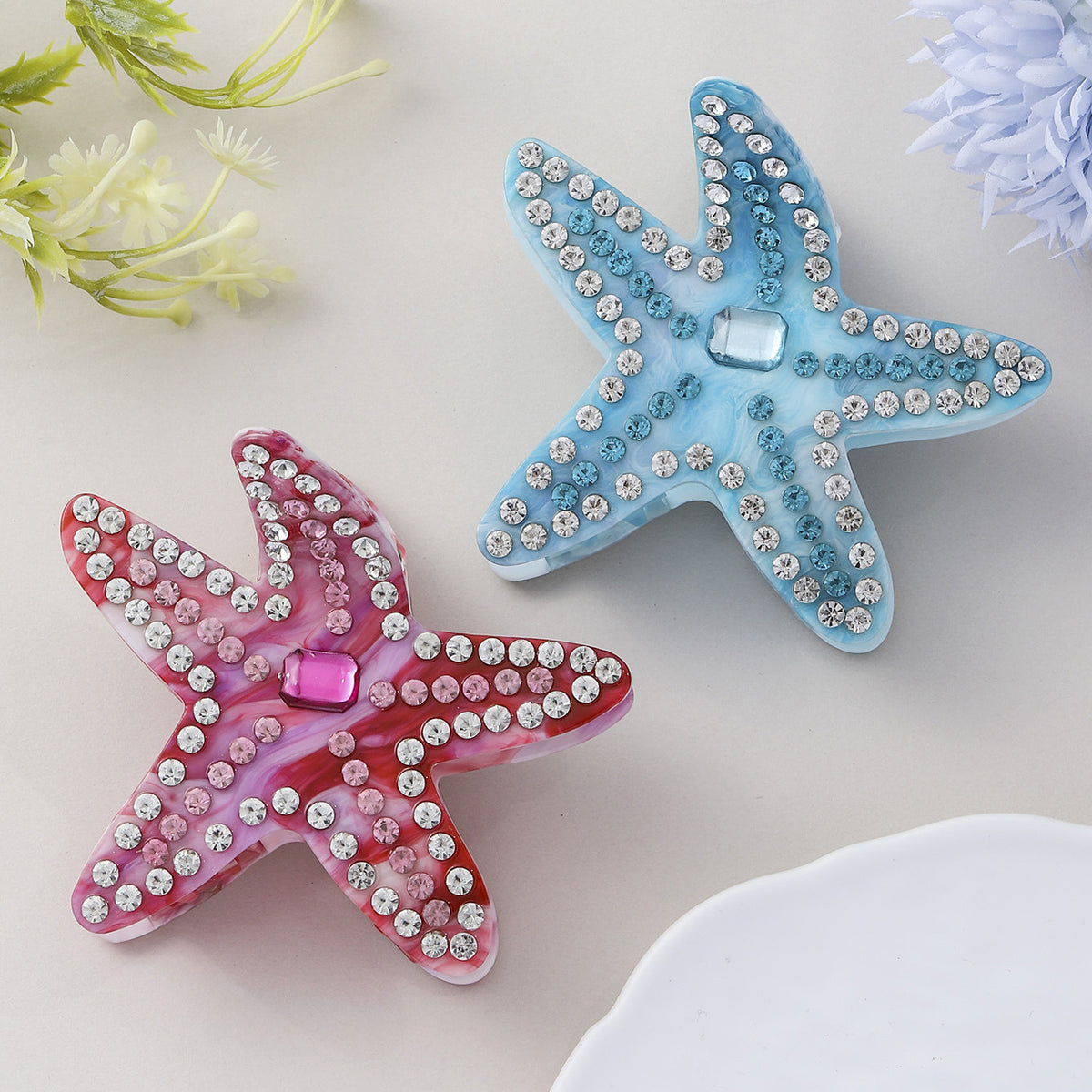 Starfish Diamond Hairpin