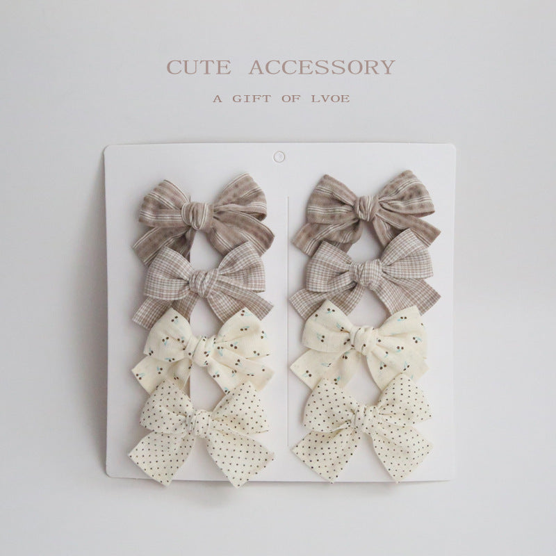 Children's Bow Hair Clips Set, 8-Piece