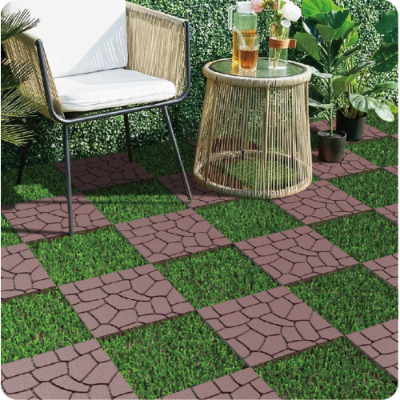 Interlocking Deck Tiles 44 Pack Waterproof Outdoor Patio Flooring 12x12 Square