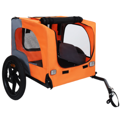 Heavy Duty Collapsible Pet Bike Trailer with All-Terrain Wheels & Universal Hitch