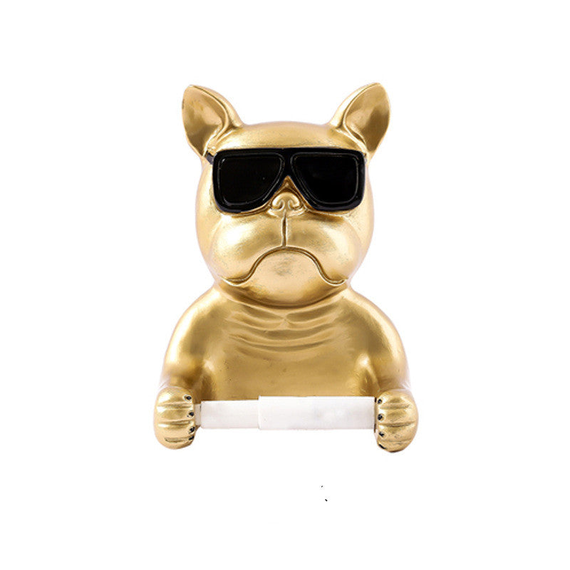 Animal Tissue Box Holder Wall Hanging Resin Figurine for Bathroom Decor