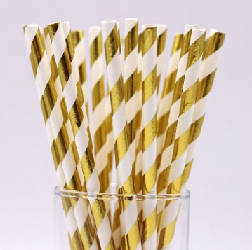 Color Coated Paper Straws - Biodegradable Disposable Drinking Straws for Parties