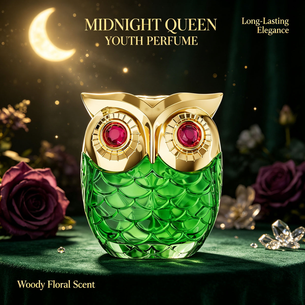 Green-Scented Perfume 30ml Owl Design Bottle