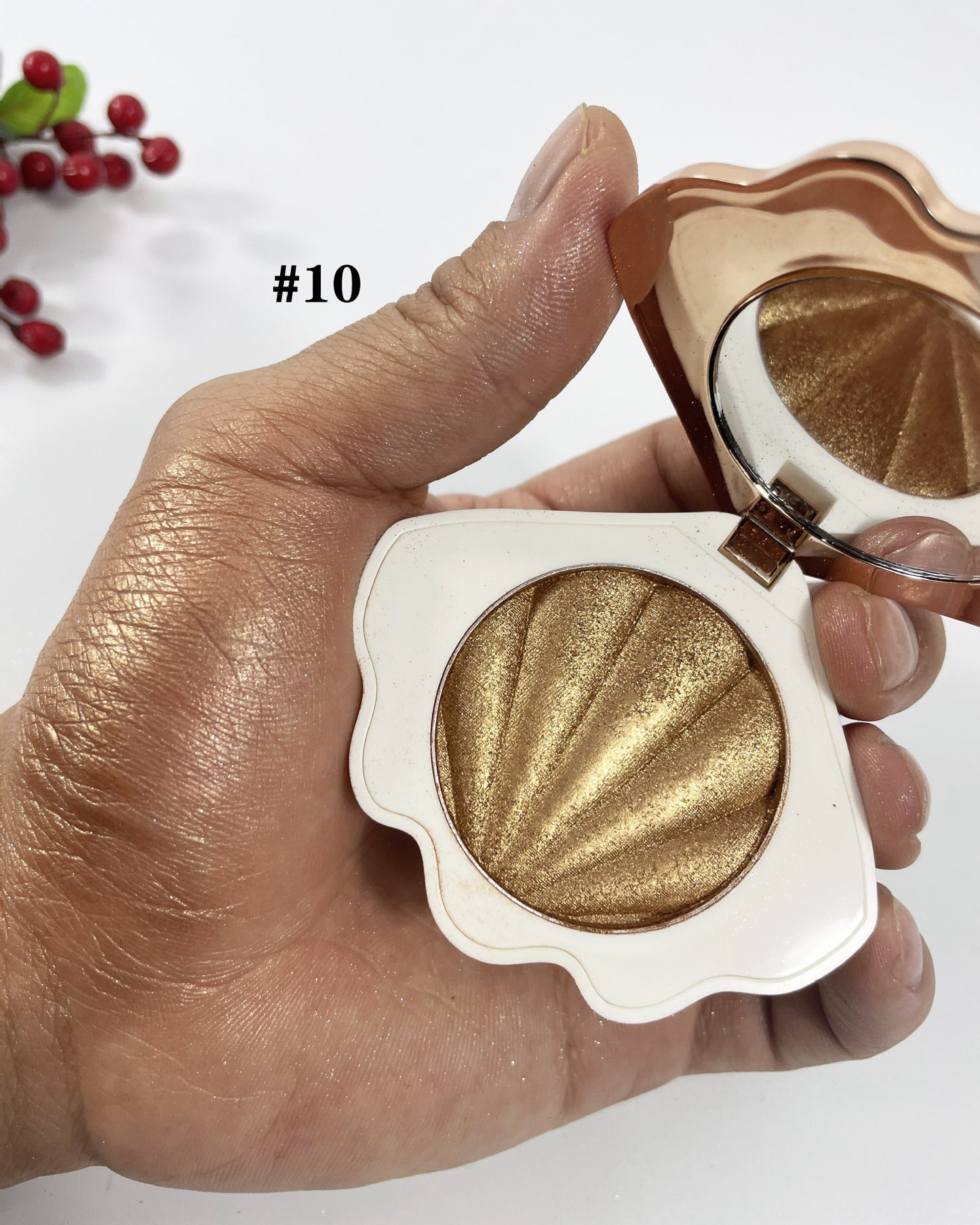 Shell-Shaped Monochrome Highlight & Contour Makeup Palette - Multiple Colors