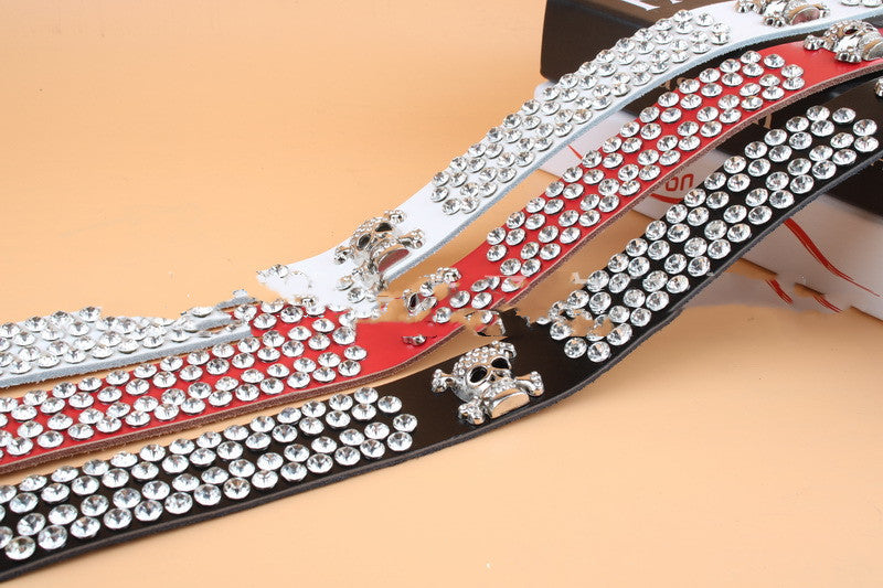 Western Cowboy Rhinestone Belt for Women - High-Quality Rivet Fashion Accessory