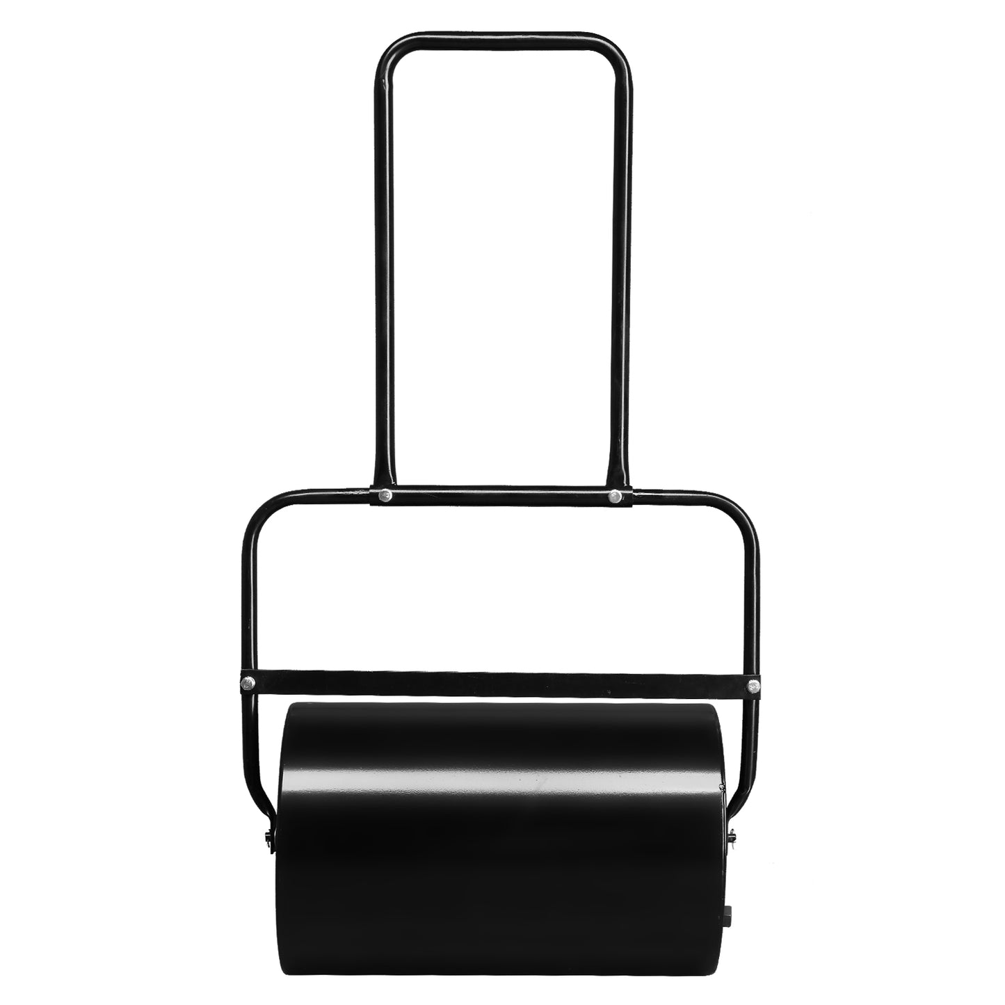 19 Inch Black Steel Lawn Roller for Gardening & Ground Flattening