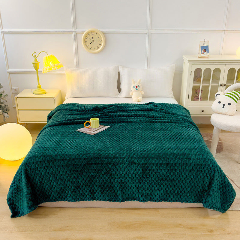 Car Office Air-Conditioning Blanket with Gold Turtle Velvet - Multi Color & Size