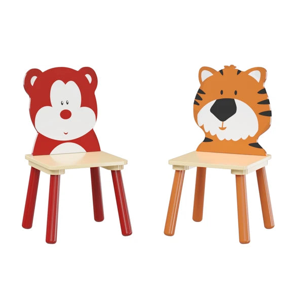 Kids Table And 2 Chairs Set, 3 Pieces Toddler Chair Wooden Activity