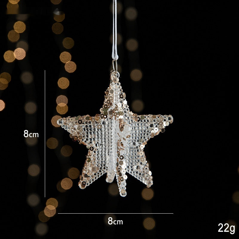 Christmas Sequin Acrylic Pendant Decorations for Holiday & Party Decor