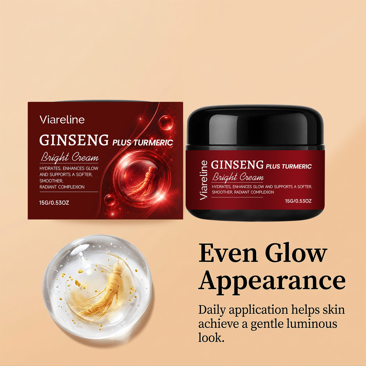 Ginseng And Turmeric Brightening Moisturizing Cleansing Face Cream