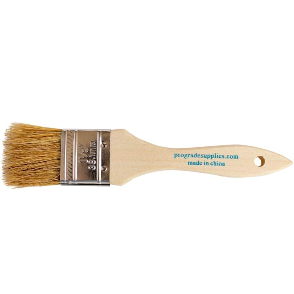 Disposable 1.5-Inch Paint Brushes Set - Natural Bristle for Stain & Varnish