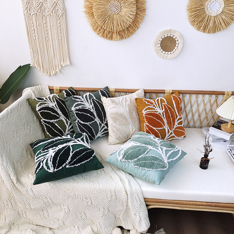 Bohemian Minimalist Tufted Pillow 45x45cm - Home Textile Decor