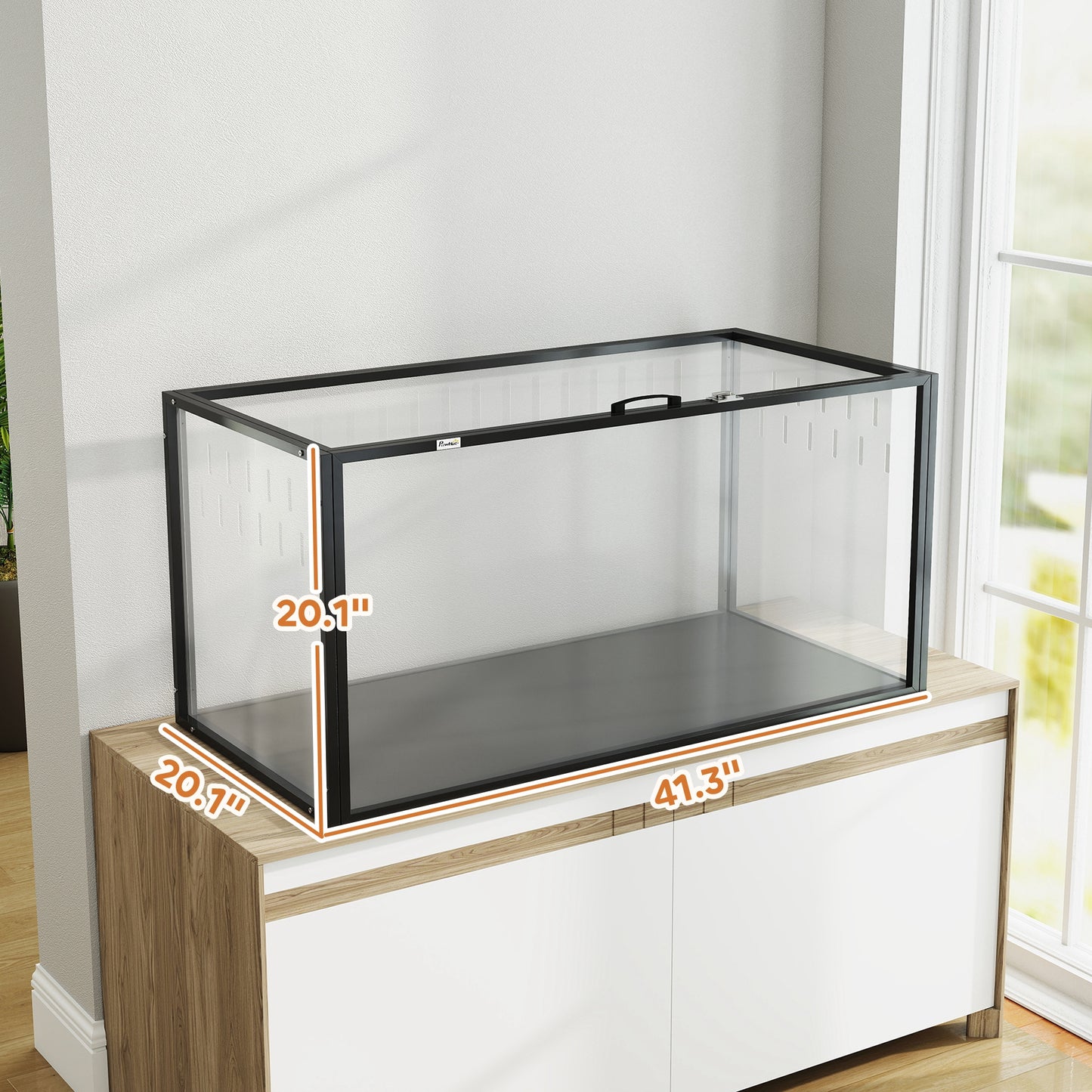 Large Acrylic Hamster Cage with Openable Top for Small Pets, Chewproof Guinea Pig & Hedgehog Habitat